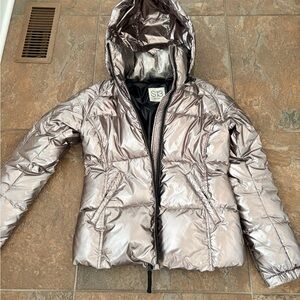 S13 Women's Shiny Silver Puffer Jacket
